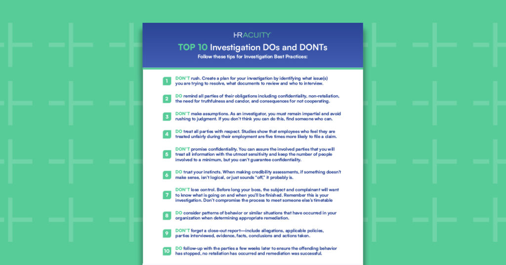 10 Investigation Dos and Donts Featured Image